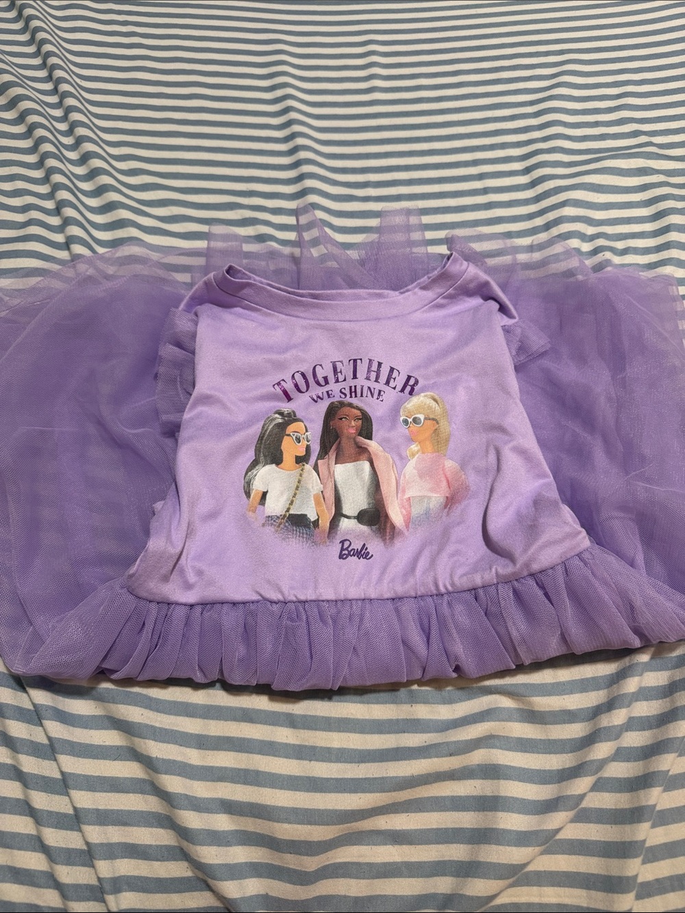 Barbie Lavender 'Together We Shine' Tulle Tunic dress